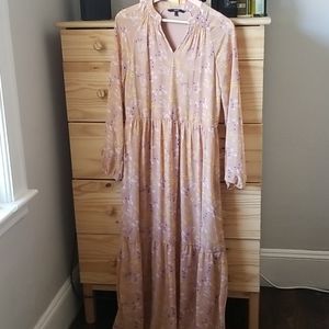 Asos Vero Moda floral tiered 3/4 sleeve dress